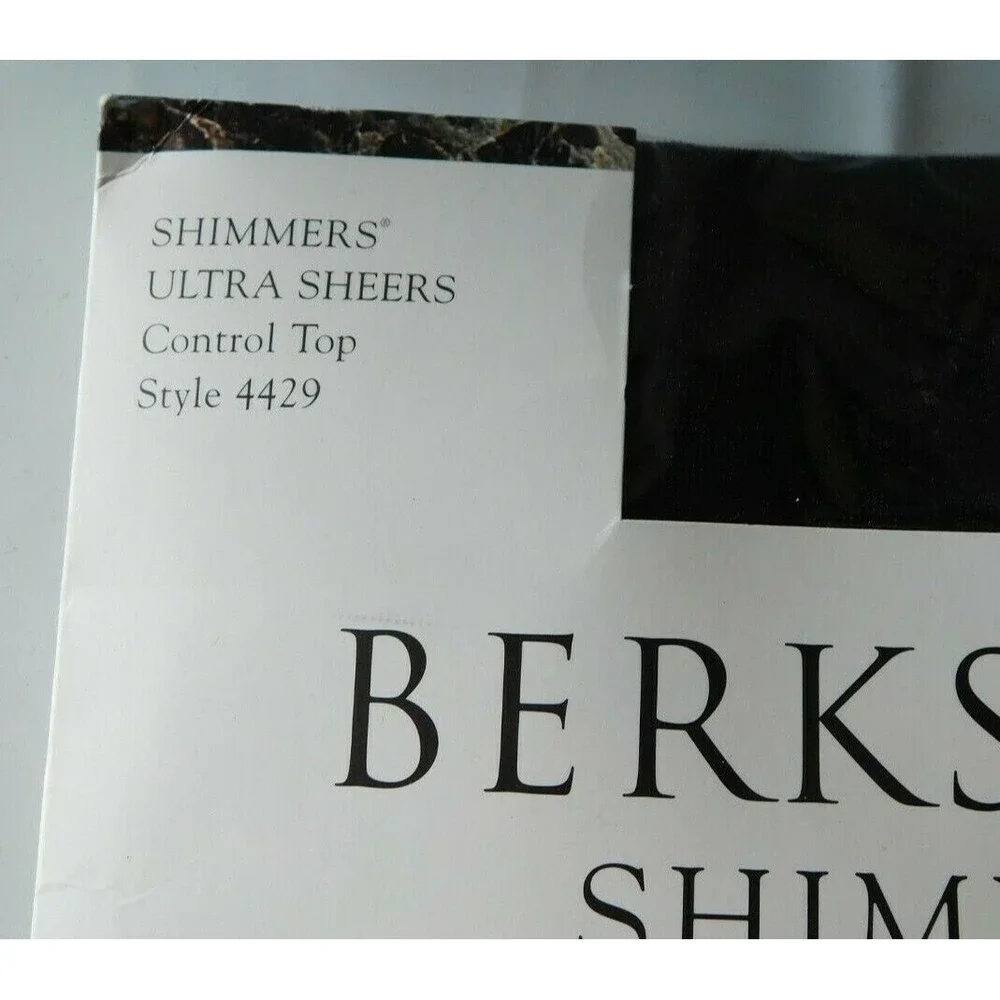 Berkshire Shimmers Pantyhose Black Ultra Sheers Control Top Hosiery Size 2